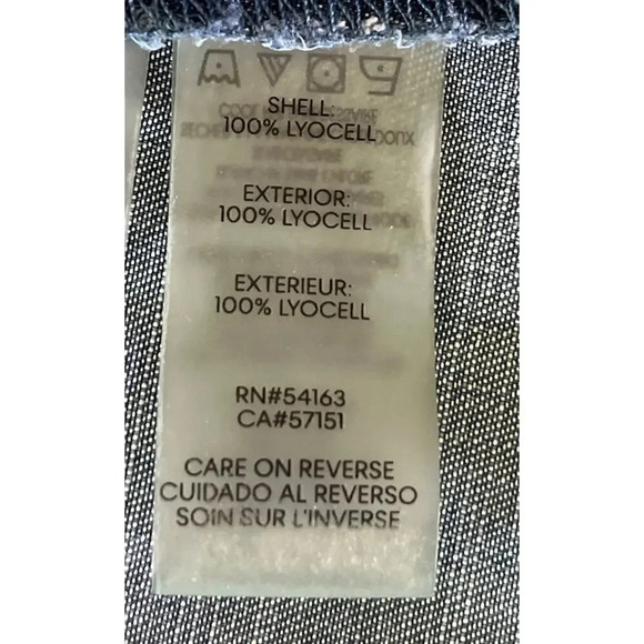 Calvin Klein Womens Blue Jeans Long Dress Front Slit FLAW BELT MISSING - Picture 5 of 15